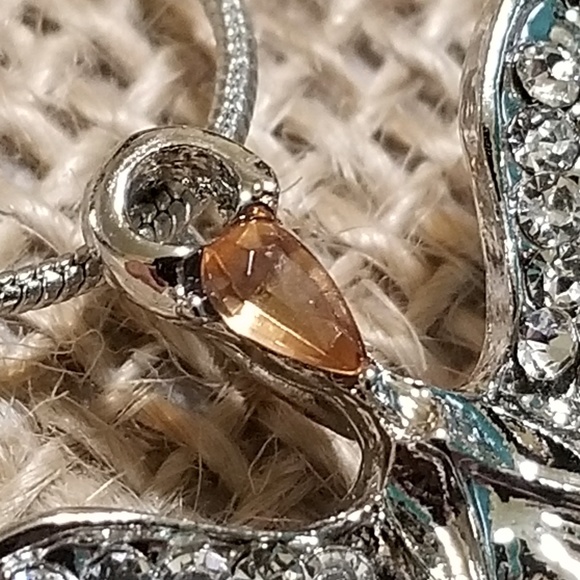 Silver Crystal Angel Necklace - Picture 2 of 7